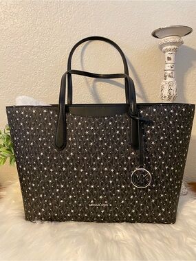 Michael Kors Black Star-Print Tote